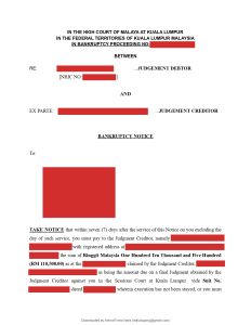 form 34 bankruptcy notice sample page 1